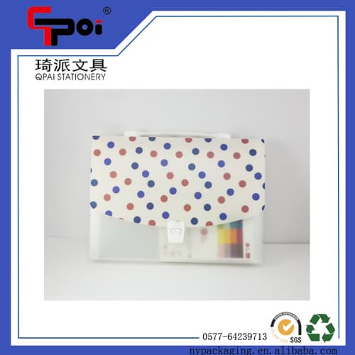 PP Plastic File Case With Hand Carring Expanding Wallets